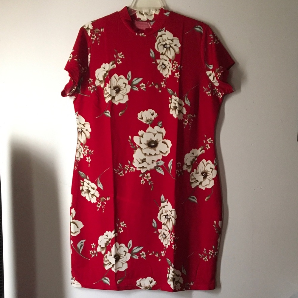 Red Floral Dress